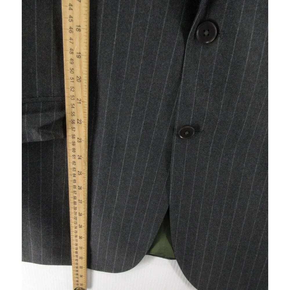 Charles Tyrwhitt Sport Coat 44 L Blazer Wool Pinstripe Jacket Slim Fit